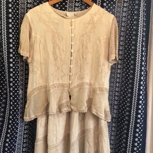 Elegant Cream Lace Dress